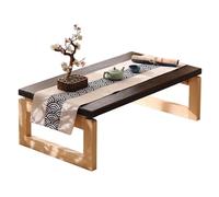 Table basse japonaise pliante portable en bois pour servir le thé, le petit déjeuner au lit, table de canapé compacte 80 x 50,8 x 30,5 cm, idéale pour les petits espaces