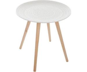 Table basse - JJA - Miléo - Plateau rond - Blanc - Design contemporain