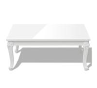 Table basse KAI - Laquée Blanc - Rectangulaire - 100 x 60 x 42 cm