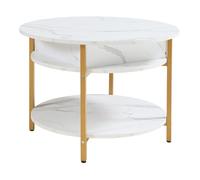 Table basse Kandas avec surface relevable effet marbre blanc