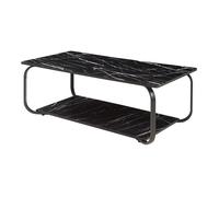 Table basse Kolta 120 x 60 x 43 cm aspect marbre noir