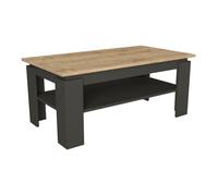 Table basse Krirdfjos 110 x 60 x 47 cm anthracite effet chêne saphir