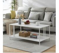 Table basse Kumlinge métal 47 x 110 x 55 cm blanc