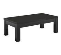 Table Basse L127cm Laquée Noir Brillant - DEYTON -