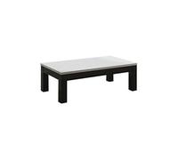 Table Basse L127cm Laquée Noir et Blanc Brillant - DEYTON -