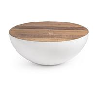 Table basse Lancaster blanc D90 x h38 cm