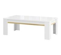 Table Basse Laquée Blanc et Décor Doré - JEMMA - ALTOBUY Blanc G