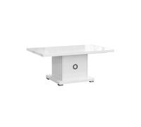 MARIKA - Table Basse Laquée Blanche avec Pied Central