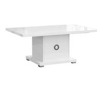 MARIKA - Table Basse Laquée Blanche avec Pied Central