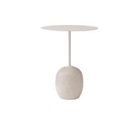 Table Basse &Tradition Lato LN8 en Marbre Blanc Ivoire/crema Diva