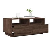 Table basse LED - SALALIS - Chêne marron - 90x49x40 cm - 70 kg - Montage requis