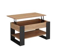 Table basse Lifto, 92x51cm avec fonction de levage, Chêne/Anthracite, Vicco 55944