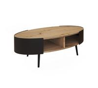 Table basse Lofta, 120x60cm, Noir/Chêne, Vicco 58486