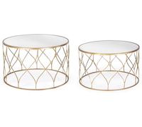 Table basse Lot de 2TB. Elenor ronde or