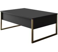 Table basse Luxe anthracite or 90 x 60 x h40cm