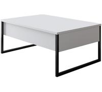 Table basse Luxe blanc noir 90 x 60 x h40cm