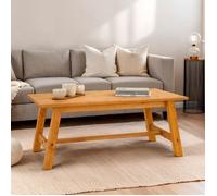 Table basse LUZERNA rectangulaire pour salon en bois massif laqué, 110 x 45 cm, design moderne minimaliste, pieds en bois