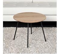 Table basse LYRA diamètre 55cm / Décor chêne