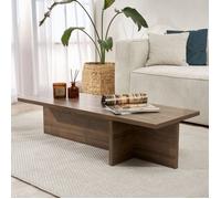 Table basse marbrée Dmora, en bois noble noyer marron 120x45x30h cm