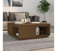 vidaXL Table basse Marron miel 100x101x40,5 cm Bois massif de pin