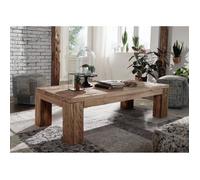 Table basse - MASSIVMOEBEL24 - BASSANO - Bois massif recy e teck brut - Rustique et naturel