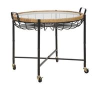 PETITE TABLE CEBU AVEC VERRE ET ROUES