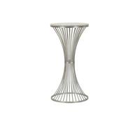 Mauro Ferretti - Table basse Funnel - Marbre et métal - Argenté - Ø 40 x 79 cm