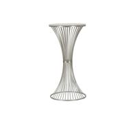 Mauro Ferretti Table basse Funnel Ø 50 x 100 cm, métal et marbre, argent, 100 x 50 x 50 cm