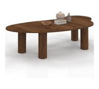 Table basse MDF organique effet noyer 140x70x35.5 cm Bois