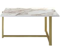 Table basse Mérideths or blanc 92 x 64 x h45cm