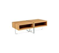 Table basse "Milano" - 120 x 60 x 40 cm - Finition chêne