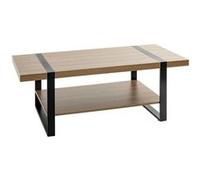 CarryHome Table basse HAKU Miranda Chêne foncé/Noir métal 120×45×60 cm