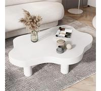 Table basse moderne Cloud SD - Table d'appoint d'angle ronde en bois irrégulier avec 3 pieds - Fourrure de salon et décoration d'intérieur