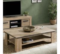 Table basse moderne en bois 2 plateaux MOA