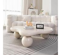 Table basse moderne et unique avec 3 pieds en forme de boule pour salon, chambre à coucher, assemblage facile