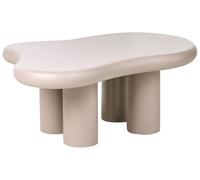 Table Basse Moderne Minimaliste Plateau en MDF Forme Ovale 100 x 70 cm Taupe Ond