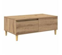 vidaXL Table basse Chêne artisanal 90 x 50 x 35 cm Bois d'ingénierie avec tiroir et étagère