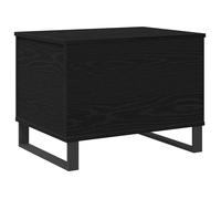 vidaXL Table basse moderne Chêne noir 60x44,5x45 cm Bois d'ingénierie pied luge plateau relevable