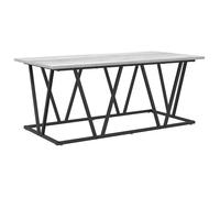 Table basse moderne - vidaXL - Gris - Bois d'ingénierie et métal - 100x50x40 cm - Rectangulaire - Poids maximal 75 kg