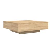 Table basse - MOTHINESSTO - 100x100 cm - Chêne sonoma - Lumières LED - Design contemporain