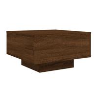 Table basse - MOTHINESSTO - Chêne marron - 55x55x31 cm - Lumières LED - Design contemporain