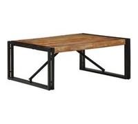Table basse multicolore 80x80x35 cm bois de récupération massif Multicolore G