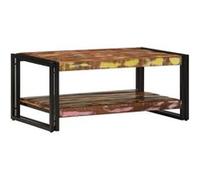 vidaXL Table basse multicolore 90x50x38 cm bois de récupération massif
