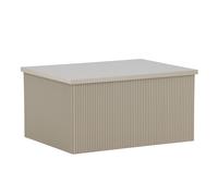 Table basse beige Lenox 80 x 60 x 40 cm.