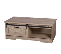 Table basse New York 1 porte coulissante - Marron