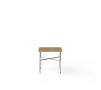 Table Basse NINE Inline 40x40 en Acier Inoxydable/chêne