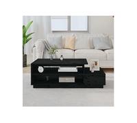 Table basse Noir 120x50x40,5 cm Bois massif de pin814418