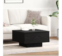 Table basse - Noir - 55x55 cm - Bois - Finition mate - Design contemporain
