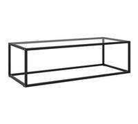 Table basse Noir avec verre trempé 120x50x35 cm Noir G