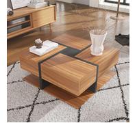 Table basse - OEM - TRUXEN8 - Design carré - 4 tiroirs - 78x78x36 cm